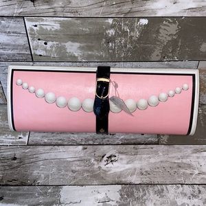 Peach Carr Vintage Pink Pearl Clutch